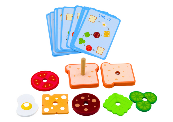 Sandwich Wooden 8 El Cards With Recipes 10 Pcs