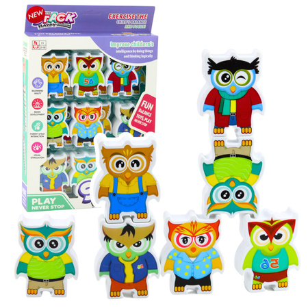 Educational Game Owls Arcade Logic Puzzle Domino 18 pcs.