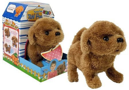 Interactive Puppy Battery Operated Brown Walks Moves His Tail Sound