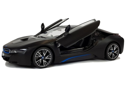 Auto R/C BMW i8 Rastar 1:14 Schwarz Automatik-Türen