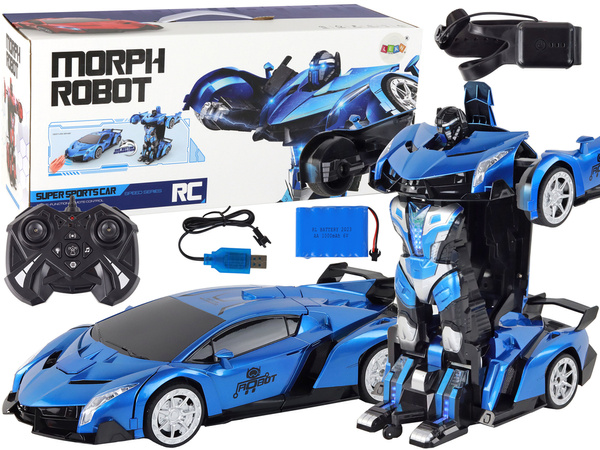 Auto-Roboter-Transformation R/C 1:10 Blaue Gestensteuerung