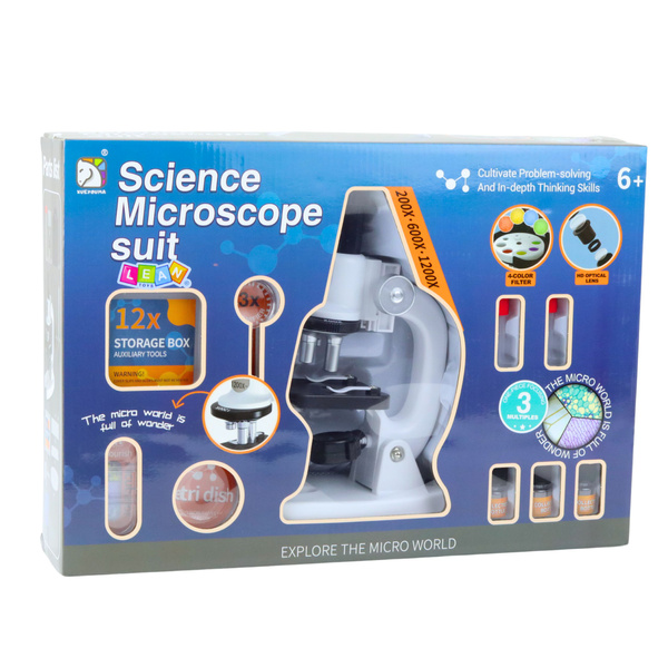 LED Educational Microscope Magnification 1200x Science Kit Accessories
