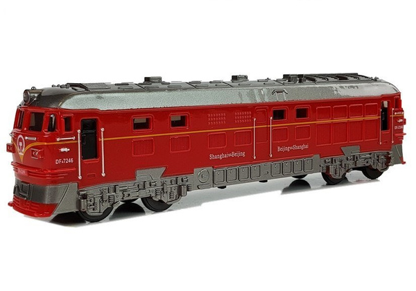 Zug Pendolino Lokomotive mit Licht und Ton Rot