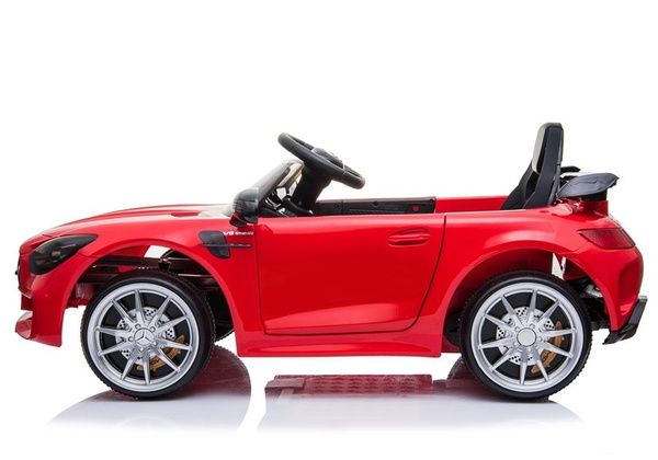 Kinderfahrzeug Mercedes GTR Rot Ledersitz EVA-Reifen beleuchtetes Armaturenbrett