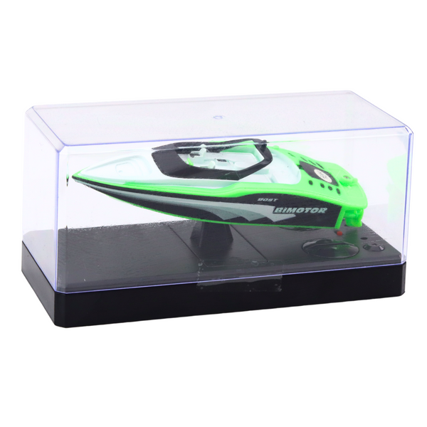 Ferngesteuertes RC Motorboot Weiß-Grün 15cm