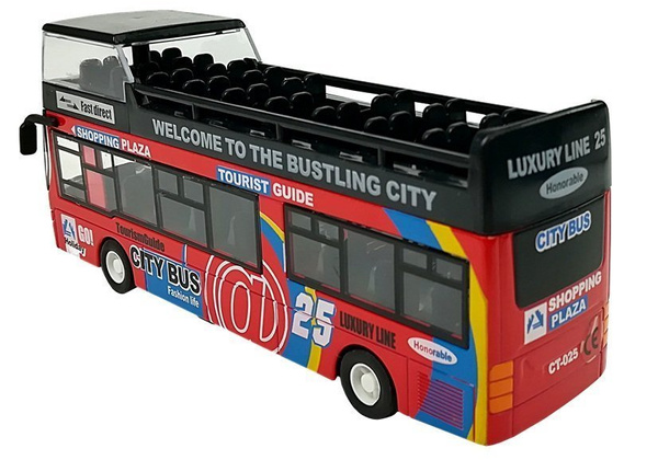 Reisebus Doppeldecker Tür zum Öffnen Rot