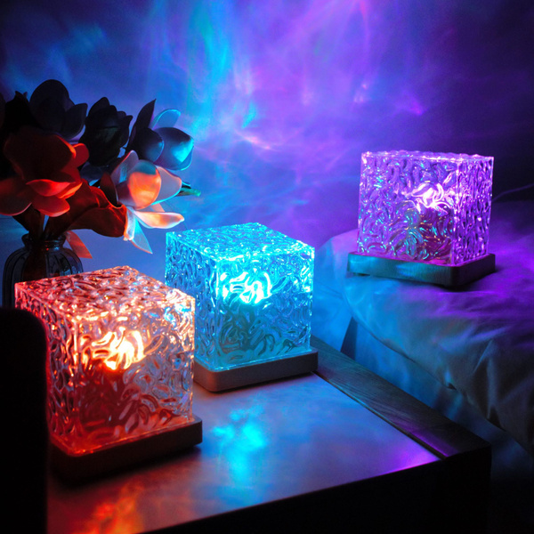 LED Night Light Projector Aurora RGB Waves 16 Colors Remote Control