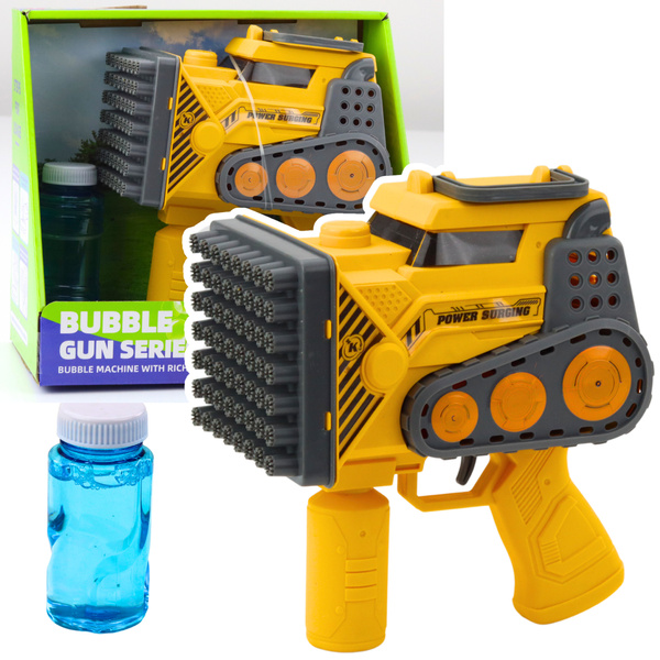 Seifenblasenpistole Konstruktion 56 Löcher Gelbe Flüssigkeit