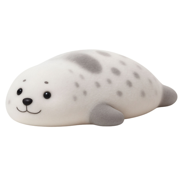 Gniotek Silikonowy Foka Z Sierścią Miękka Do Ugniatania Szara 12 cm