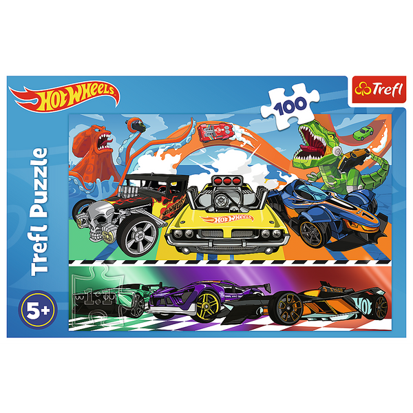 Puzzle - 100 - Speeding cars - Hot Wheels Trefl 16466