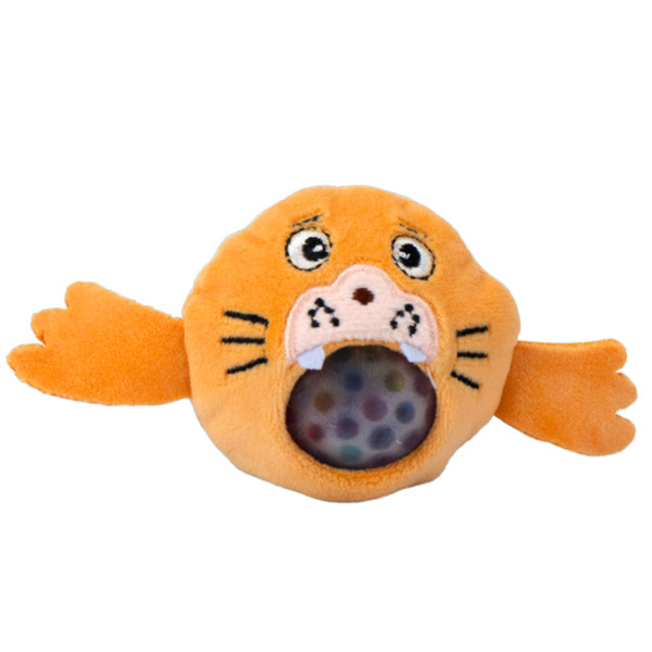 Penguin Porpoise Squeezable Plush Toy with Water Balls 6 cm