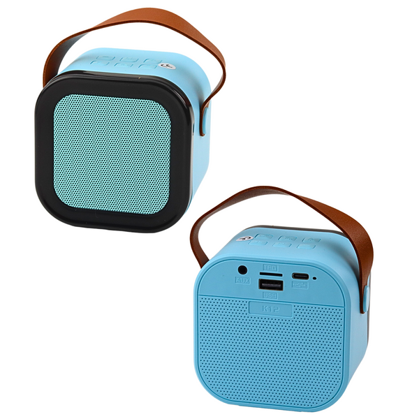 Karaoke-Lautsprecher-Mikrofon, kabellos, K12 RGB, Bluetooth, Blau