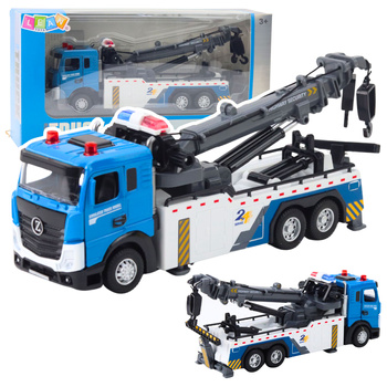 Fahrzeugkran, Abschleppwagen, Metallkabine, Lichter, Geräusche