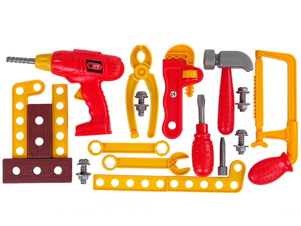 Werkzeugkasten Hammer Zange Rot