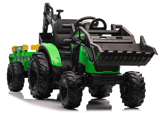 Battery-powered excavator with trailer SX2068 Green