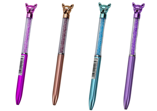 Ballpoint Pen with Dog Diamonds Blue Refill 0.7mm Mix