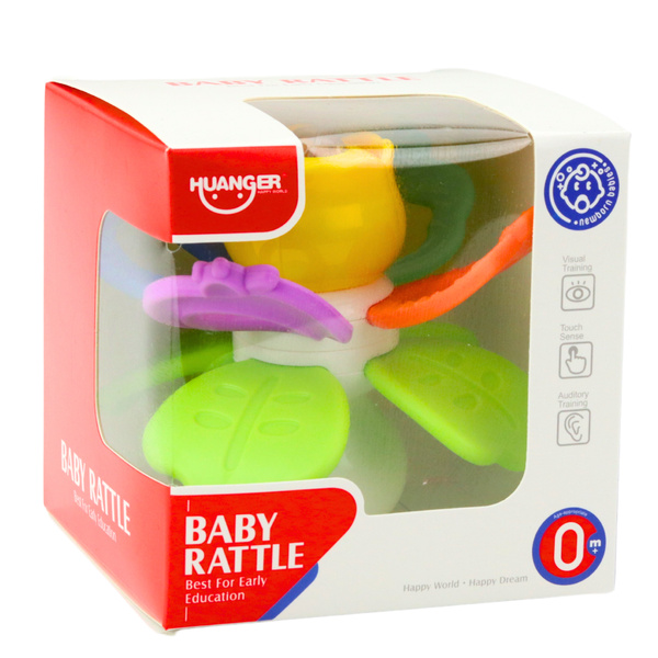 Sensory Toy Flower Rotating With Teethers and Suction Cup