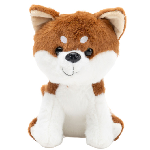 Plush Mascot Cuddly Toy Small Dog Shiba Inu White Brown 20cm