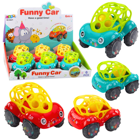Baby Rattle Car Red Green
