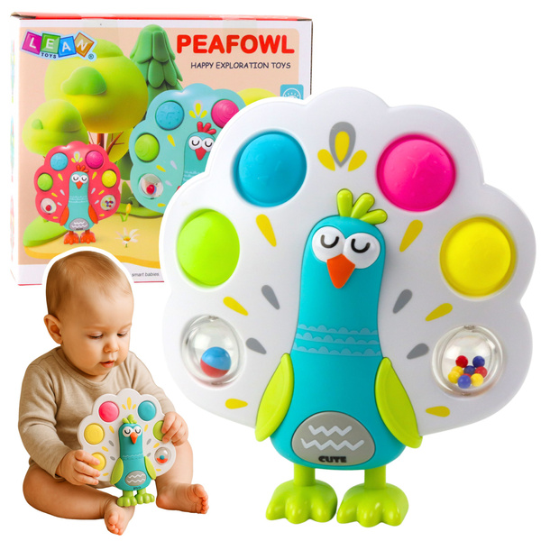 Pop-It Paw Sensory Toy Rotating Balls Colorful Sound