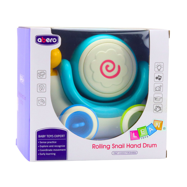 Interaktive Schneckentrommel, musikalisch-pädagogisch, blau