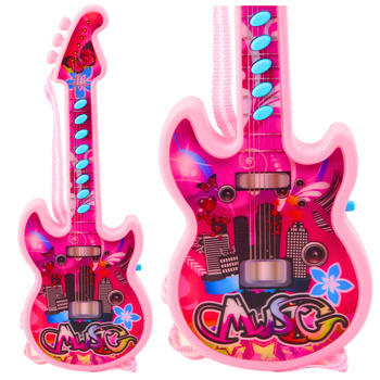 Electric Guitar For Kids Melodies Solmization Range Pink 29cm