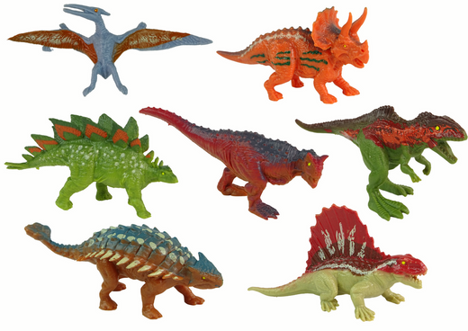 Set Dinosaurier-Figuren, 12-teilig, Bunt