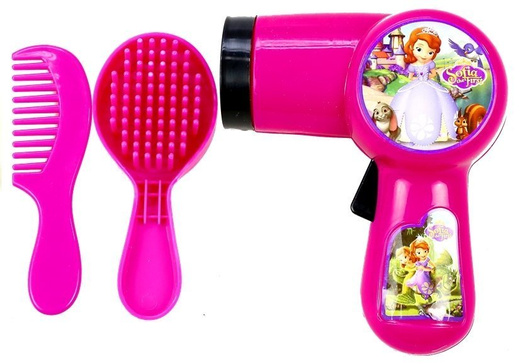 Princess in a Suitcase Set - Hair Dryer, Earrings, Headband, Pink