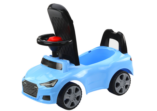 Car Ride On With Backrest QX-3396 Horn Storage Box Blue