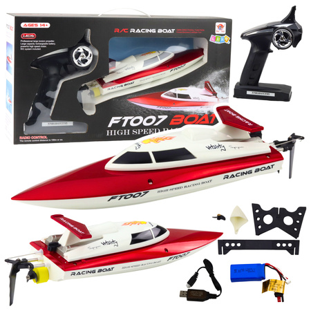 Vitality FT007 Remote Controlled RC Boat 1:16 White and Red