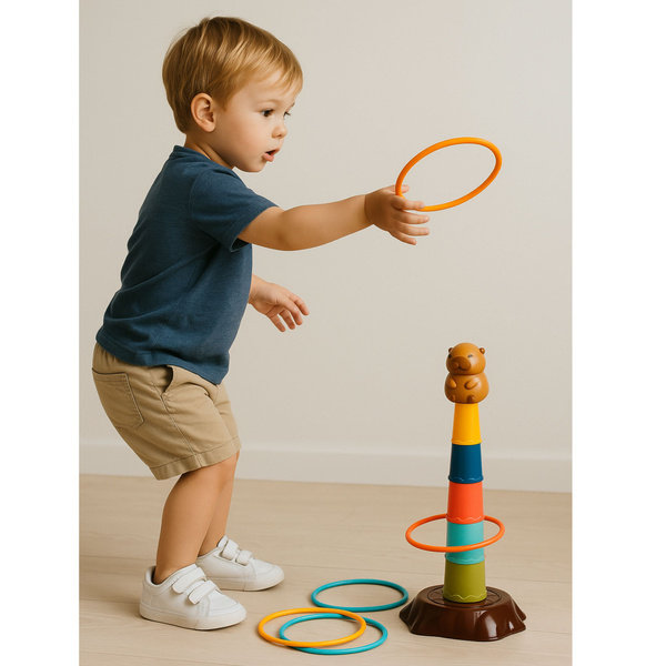 Skill Game Throwing Hoops at the Target 5 Levels Capybara