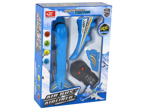 Ferngesteuertes Flugzeug R/C Lichter Blau DIY