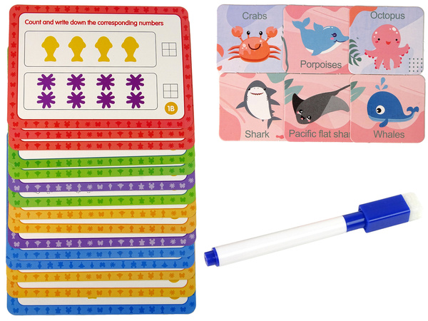 Animals Educational Toy Task Cards Counting Sorter 60 Pieces