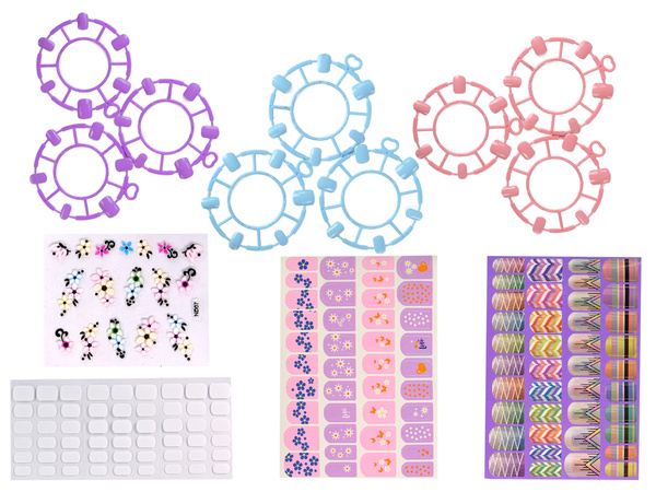 Nail Painting Set Moulder Lamp File Brocades