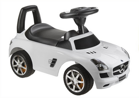 Mercedes-Benz SLS AMG White - Kids Push Along Ride On Car