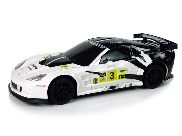 Sports Car R/C 1:24 Corvette C6.R White 2.4 G Lights