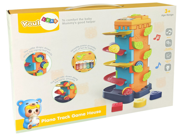 Balls slide Educational Block Sorter with a piano