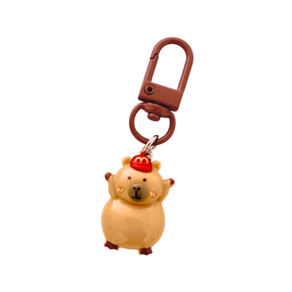 Set mit Mini-Capybara-Schlüsselanhängern, Figuren, Schlüsseldekorationen, 4 Stück.