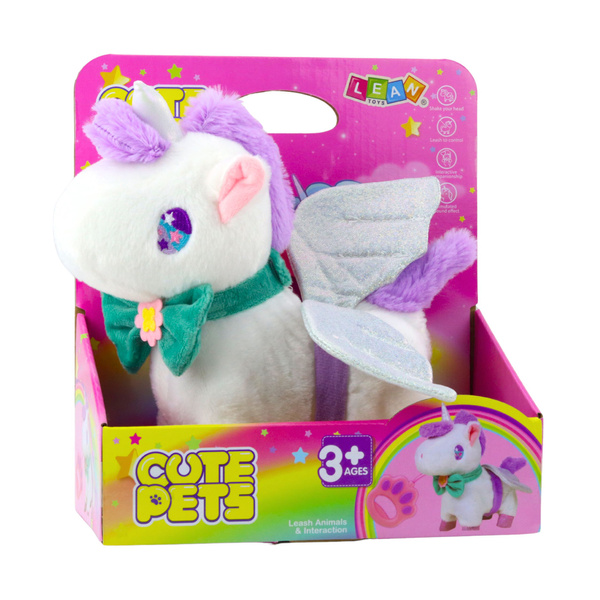 Interactive Unicorn on a Leash Walks Galloping Sounds Detachable Wings
