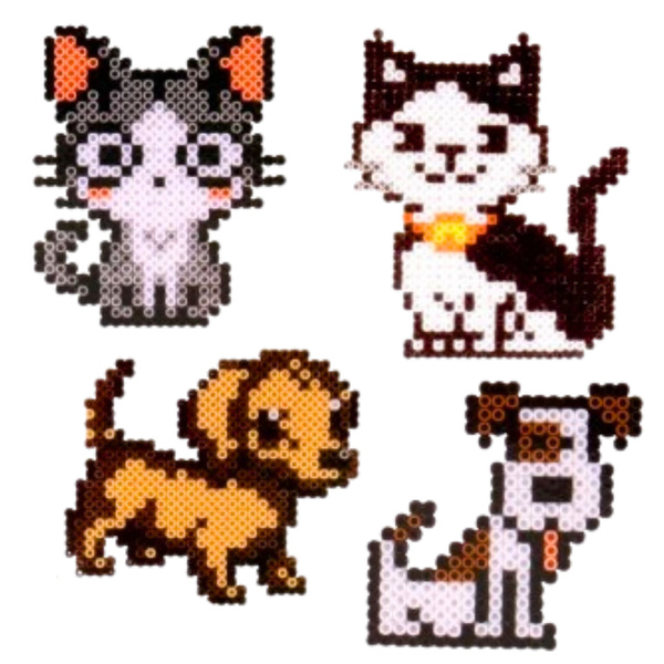 Mosaic Beads Set Dog and Cat 6000pcs