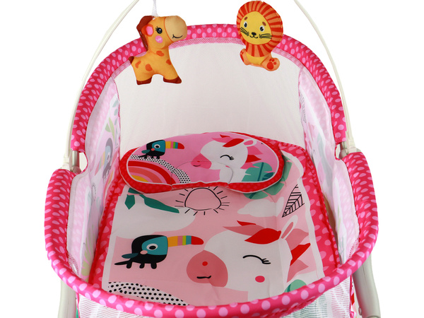 Multifunctional Bed Rocker 2in1 Children's Mat Sounds Vibrations Pink