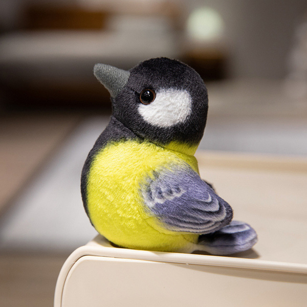 Small Plush Bird Blue Tit Goldfinch 10cm