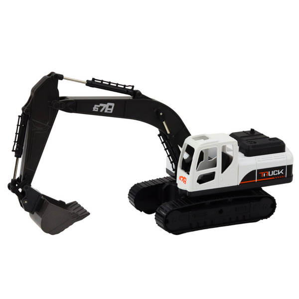 Crawler Excavator Metal Bucket Movable Joints 360° Rotation White