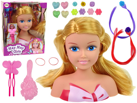 Dolls Head Accessories Beads Clips Colourful Strands