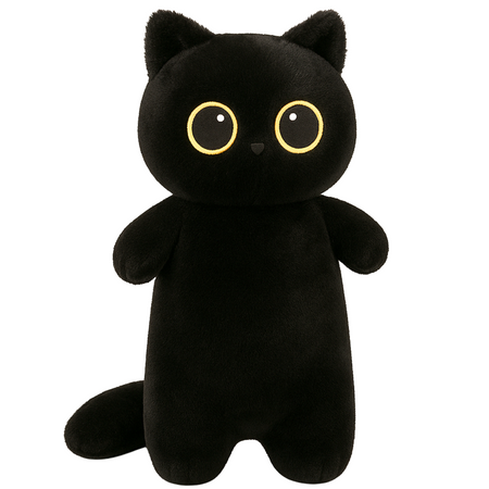 Plush Mascot Cuddly Toy Cat Black Big Eyes 65cm