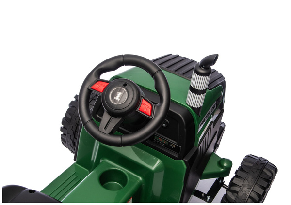 CH9959B Akku-Traktor mit Anhänger, Dunkelgrün, 24 V