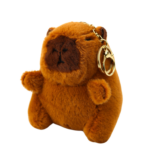 Urban School Backpack Capybara Keychain Badges Beige Cream 25L 42cm