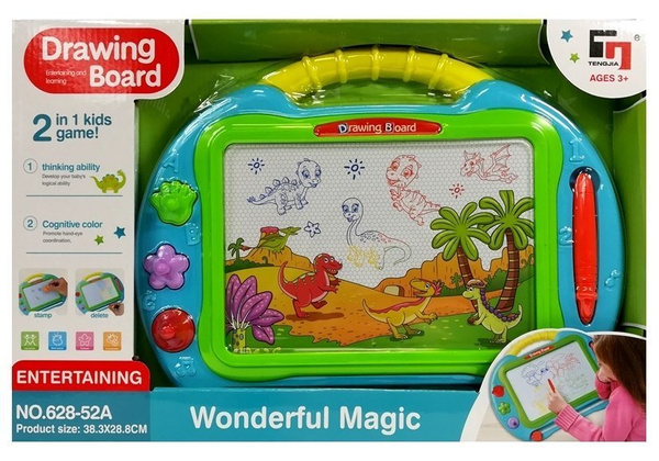 Magnetic Drawing Board with 3 Stamps and Stylus