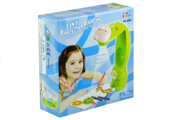 Drawing Projector Cow 3 Discs Markers Green 3in1