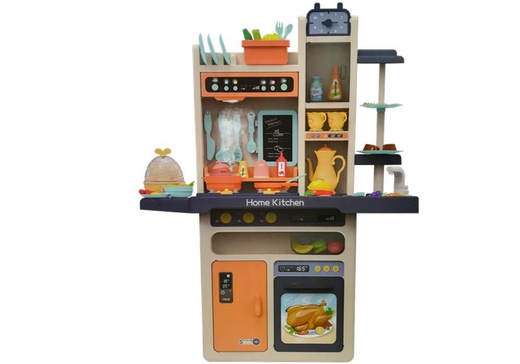 Kinderküchenpaar Lichter Geräusche Teller Töpfe Zubehör 65-tlg.